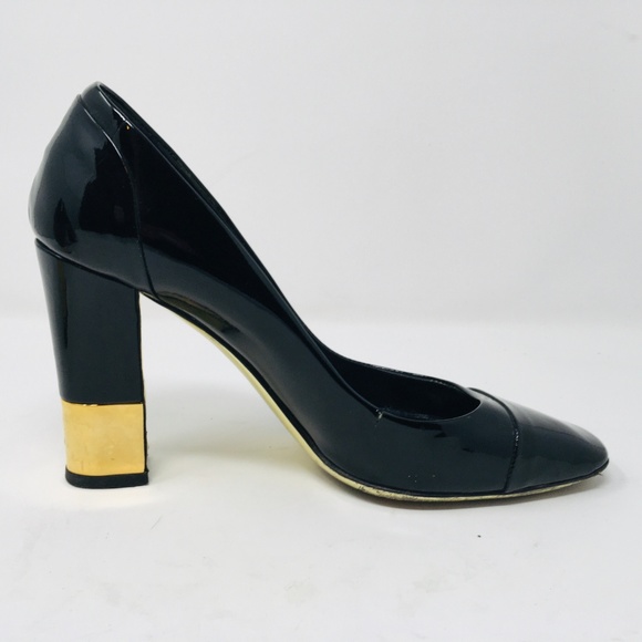 Valentino Garavani VTG leather Heel Gold 38.5 - Picture 2 of 8